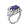 Image 1 : 8.23 ctw Sapphire & Diamond Ring 18K White Gold - REF-627X3A