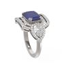 Image 2 : 8.23 ctw Sapphire & Diamond Ring 18K White Gold - REF-627X3A