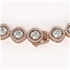Image 3 : 36.09 ctw Cushion Cut Diamond Micro Pave Necklace 18K Rose Gold - REF-5015K9Y