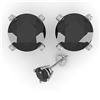 Image 2 : 3.0 ctw Black Diamond Stud Designer Earrings 14k White Gold - REF-56G2W
