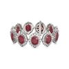 Image 3 : 50.03 ctw Ruby & Diamond Bracelet 18K White Gold - REF-807Y6X