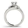 Image 2 : 1.5 ctw Certified VS/SI Diamond Bypass Ring 18k White Gold - REF-298N5F