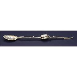 A Gorham Silver Gilt Olive Spoon/Spear