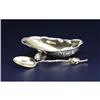 Image 1 : A Gorham Silver Oyster Dish and Spoon