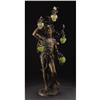 Image 1 : A Bronze Figural Standing Lamp: Bacchus