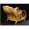 Image 2 : A Hand-Painted Upholstered Sleigh Chair