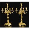 Image 2 : Pair of Rococo-style Gilt Bronze Candelabras