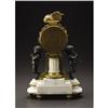 Image 2 : Gilt Bronze, Bronze and Marble Mantle Clock