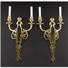 Image 2 : Pair of Gilt Bronze Two Light Sconces