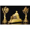 Image 2 : Gilt Bronze Mantle Clock and Candelabra