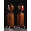 Image 1 : An Important Pair of Geo III Pedestals and Urns