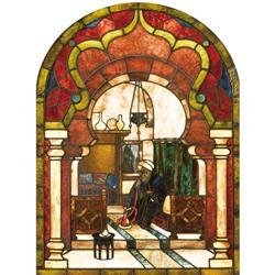 2 American Orientalist Stained Glass Windows