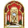 Image 2 : 2 American Orientalist Stained Glass Windows