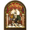 Image 3 : 2 American Orientalist Stained Glass Windows