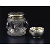 Image 2 : An Edwardian Glass and Silver Biscuit Jar