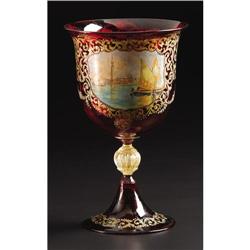 A Monumental Venetian Glass Goblet