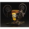 Image 1 : A Muller Freres Glass and Wrought Iron Lamp