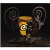Image 2 : A Muller Freres Glass and Wrought Iron Lamp