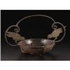 Image 2 : A Muller Freres Glass and Wrought Iron Bowl