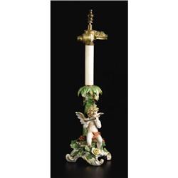 A German Porcelain Lamp