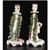 Image 2 : A Pair of English Porcelain Bocage Candlesticks