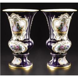 Matched Pair of Meissen Urns, 19th C.