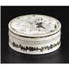 Image 1 : European Carved Round Ivory Box with Parcel Gilt