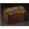 Image 2 : An English Victorian Burled Wood Tea Caddy
