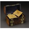 Image 3 : An English Victorian Burled Wood Tea Caddy