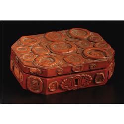 Italian Intaglio Seal Decorated Box, 20th C.