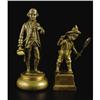 Image 1 : Two French Gilt Bronze Figural Paperweights