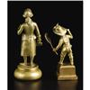 Image 2 : Two French Gilt Bronze Figural Paperweights
