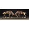 Image 1 : Two Fighting Bison, M. Bauer, 20th C.