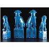 Image 2 : A Set of Four Chinese Turquoise Glazed Foo Dogs