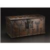 Image 1 : Early Walnut and Strapped Metal Strong Box