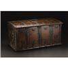 Image 2 : Early Walnut and Strapped Metal Strong Box
