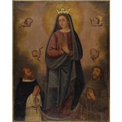 A Spanish Colonial Painting of the Virgin Mary