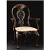 Image 1 : A Chinese Export Mahogany Arm Chair