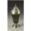 Image 1 : An Edwardian Silver and Cobalt Glass Caster