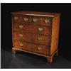 Image 1 : English Oyster Veneered Five Drawer Chest