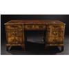Image 1 : English Walnut Pedestal Desk, Nineteenth C.