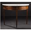 Image 1 : 18th C. Italian Marble Top Demi-Lune Console
