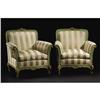 Image 1 : Pair of Upholstered Carved Venetian Armchairs