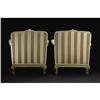 Image 2 : Pair of Upholstered Carved Venetian Armchairs