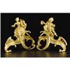 Image 1 : A Pair of Louis XVth Style Gilt Bronze Chenets