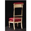 Image 2 : Uphosltered, Carved and Painted Prie Deux Chair