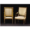 Image 2 : Pair of Louis XVI Carved Gilt Open Armchairs