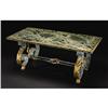 Image 1 : Verdigris Marble Top and Cast Table, Ea. 20th C.