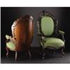 Image 1 : Pair American Rococo Revival Parlor Armchairs