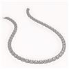 Image 2 : 24.86 ctw Emerald Cut Diamond Micro Pave Necklace 18K White Gold - REF-2918M3G